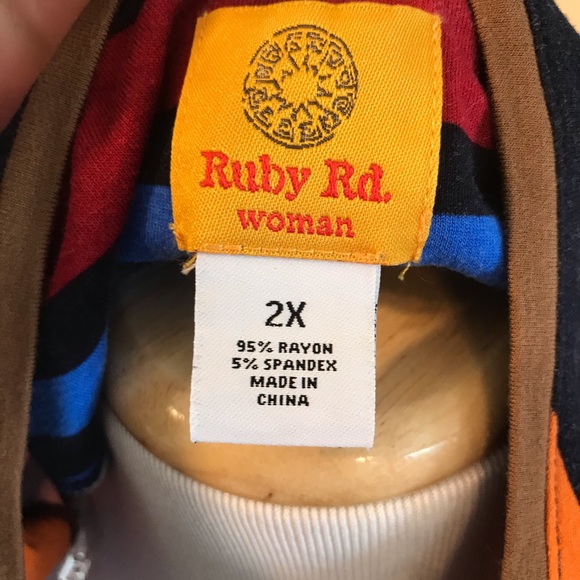 Striped Tunic by Ruby Rd. 2X - Picture 3 of 3
